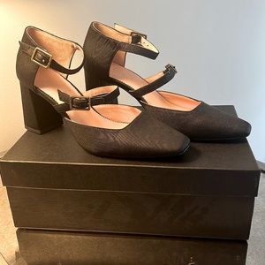 J.Crew Moire Double buckle pump NWT